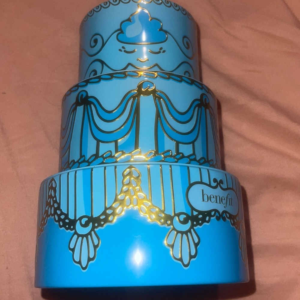 Benefit birthday cake tin